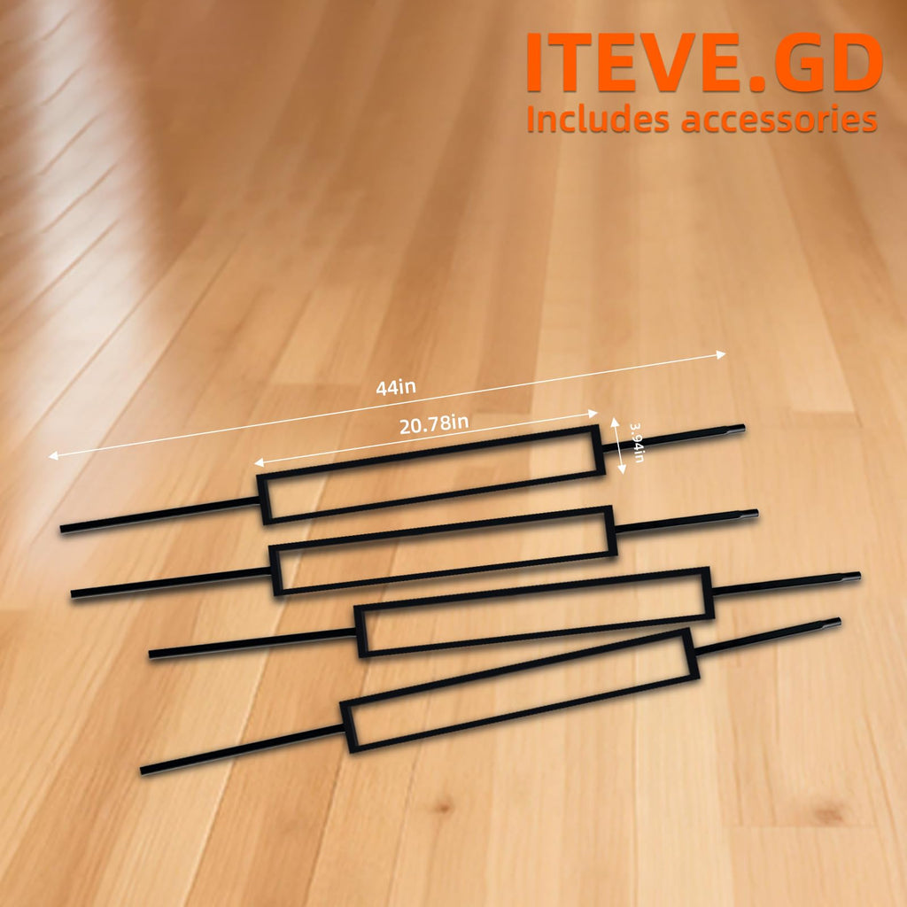 10pcs 44" Wrought Iron Baluster Single Rectangular Stair Spindles