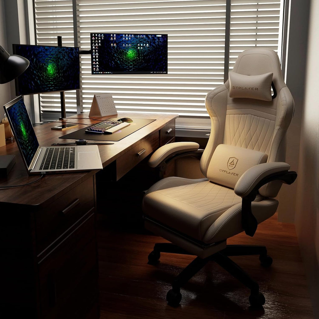 Gaming Chair with Speakers ACE-PRO, Computer Video Game Chairs with Footrest for Adults, Built-in Speakers, App