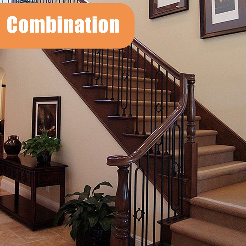 60 Pcs Wrought Iron Balusters, Iron Baluster for Staircase Indoor