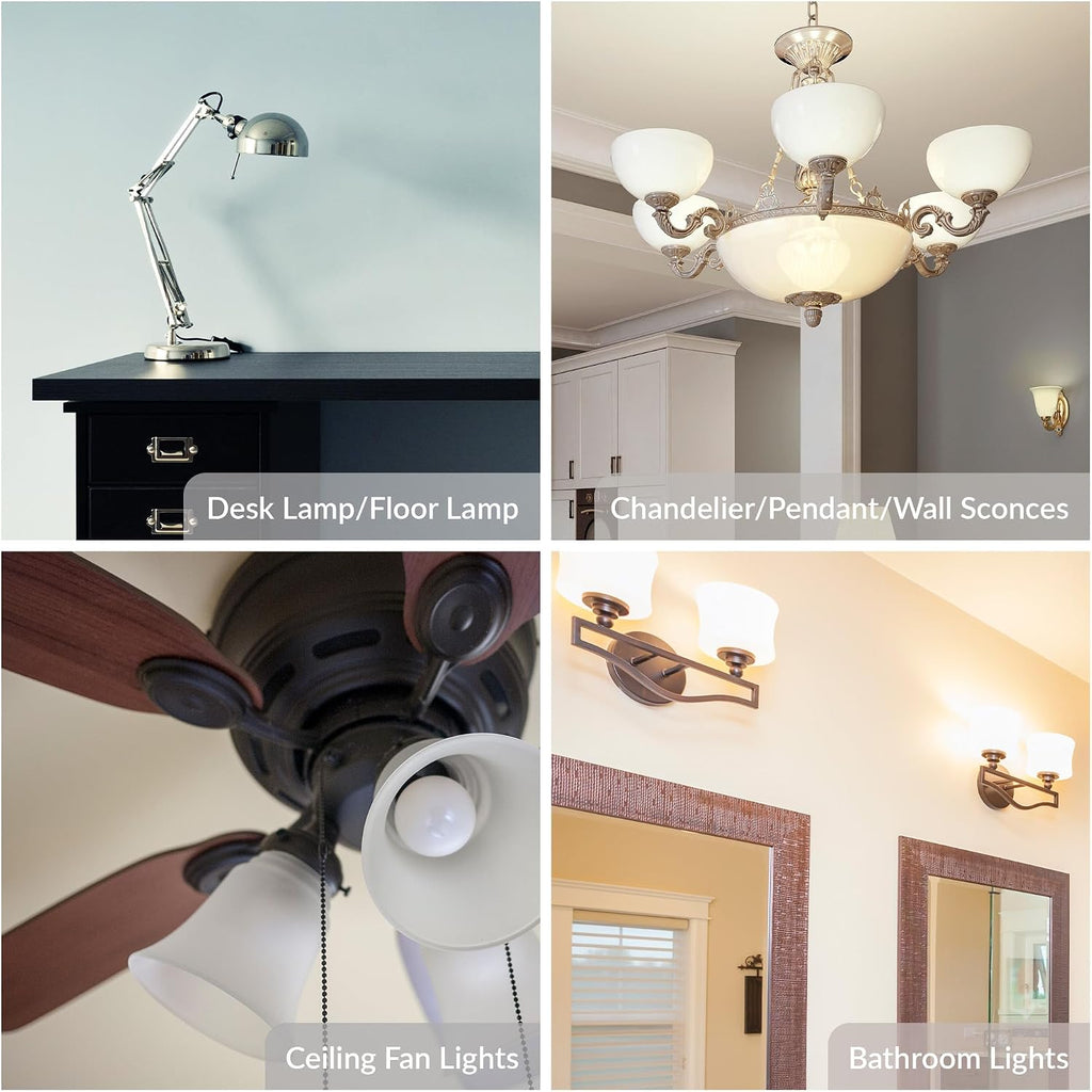 LED A15 5W 120V ETL Listed Light Bulbs E26, 3000K, 6 Pack