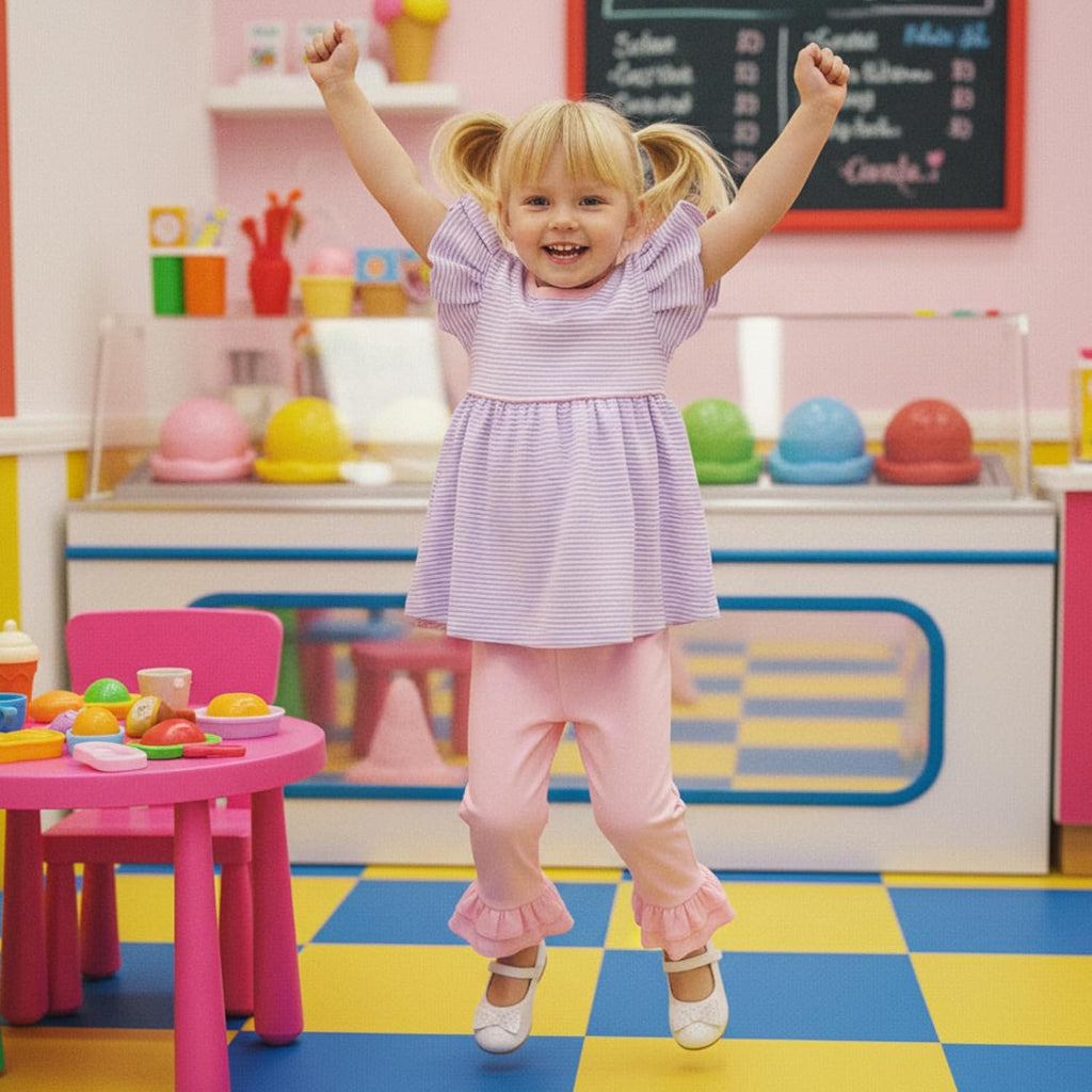 Toddler Baby Girl Clothes Sleeveless Shirts Tunic Top and Ruffle Pants Set 2 Piece Spring Summer Outfits