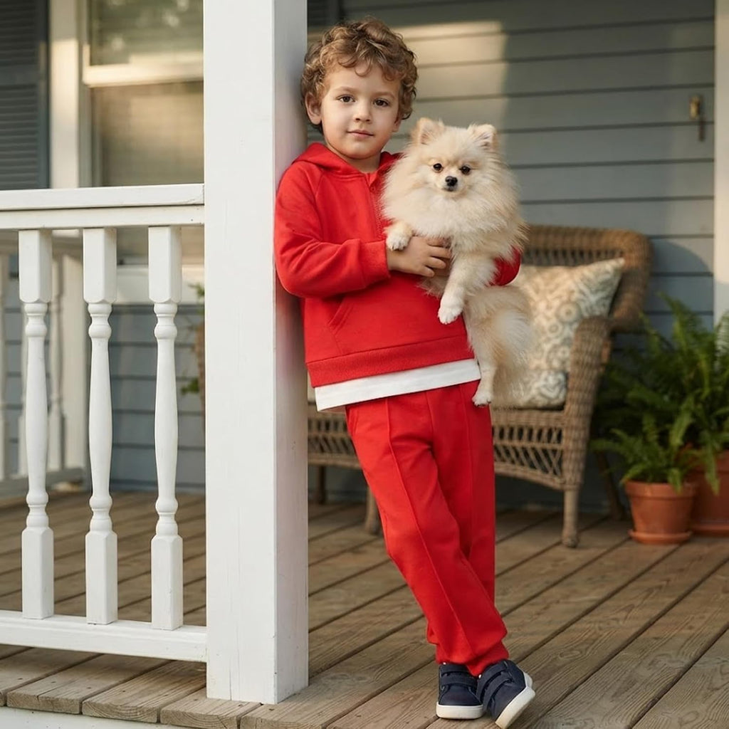 Toddler Boy Girl Outfits Half‐Zip Hoodie Sweatshirts Pants Set Fall Clothes