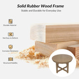 42"-60" Extendable Dining Table for 4, Solid Wood Round Oval Expandable Kitchen Dining Room Table with Butterfly