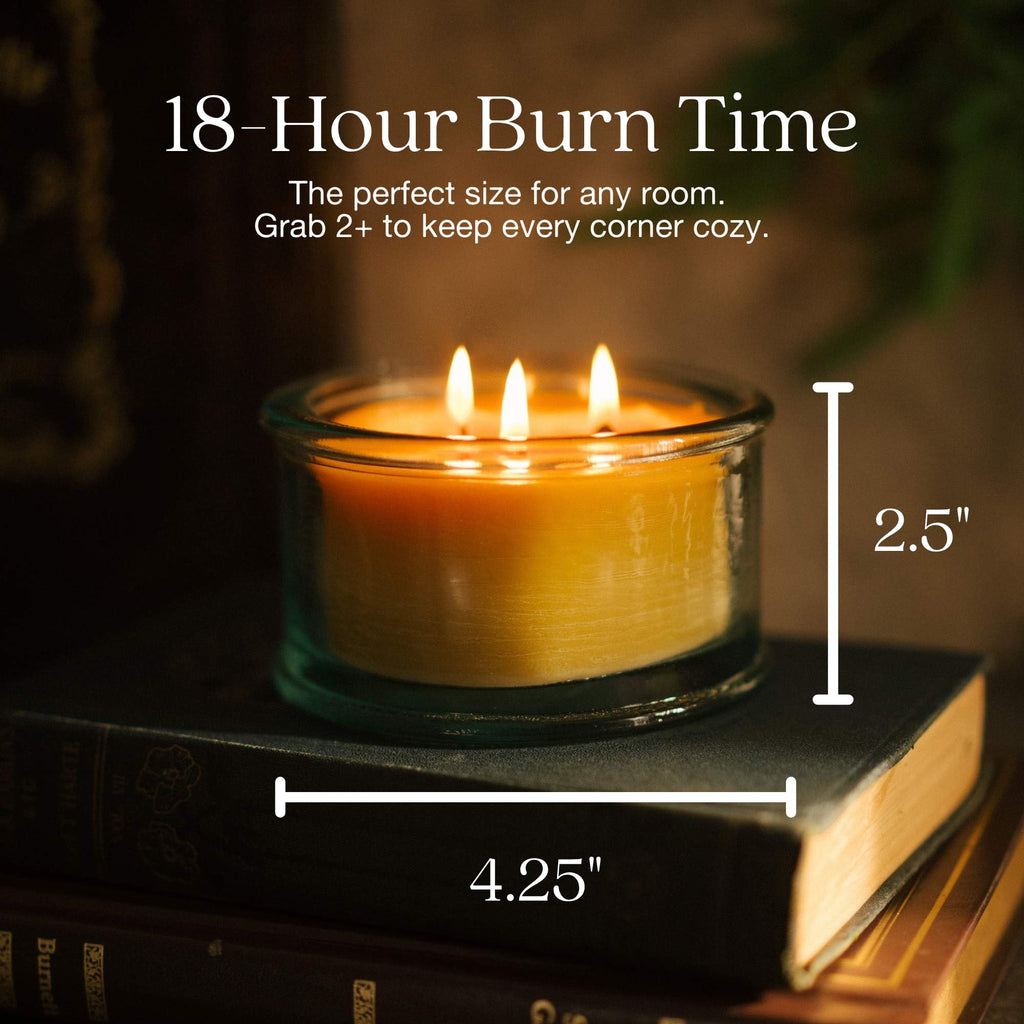 Botanica Beeswax 3-Wick Candle, 10 oz, Lavender Essential Oil