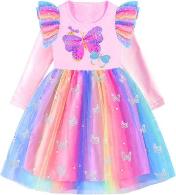 Toddler Girls Dresses Winter Long Sleeve Tutu Party Dress for Girl Xmas Gift