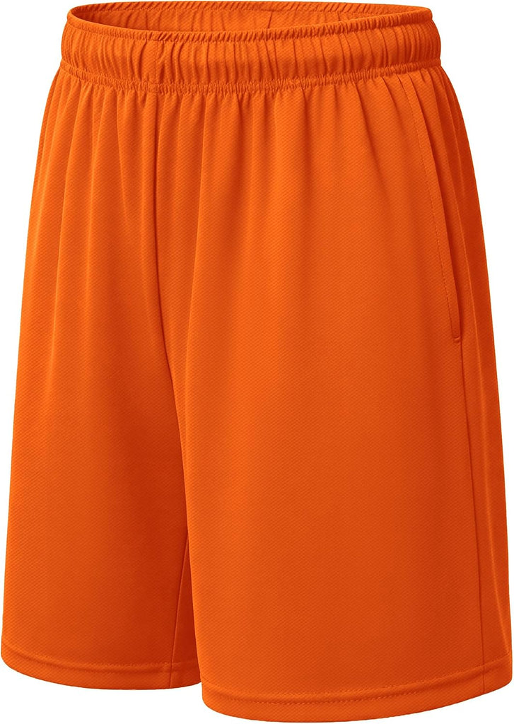 Boys Athletic Shorts Youth Quick Dry Soccer Basketball Running Gym