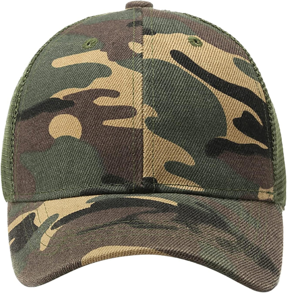 Kids Camouflage Baseball Hat UV Protection Baseball Sun Cap for Boys Girls Adjustable Trucker Hat Outdoor Sports