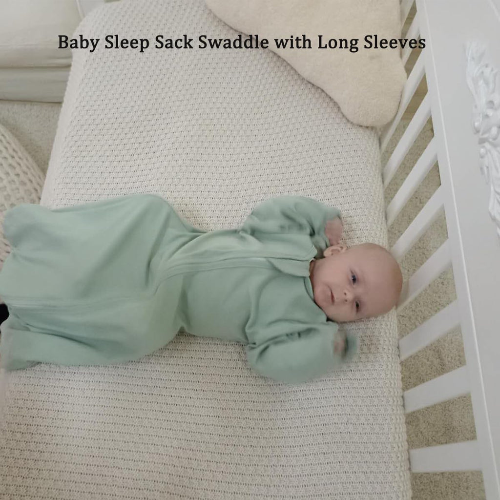Transition Swaddle Baby Sleep Sack 3-6 Months, Newborn Sleep Swaddle Arms Up Swaddle with Mitten Cuffs, Pack Baby
