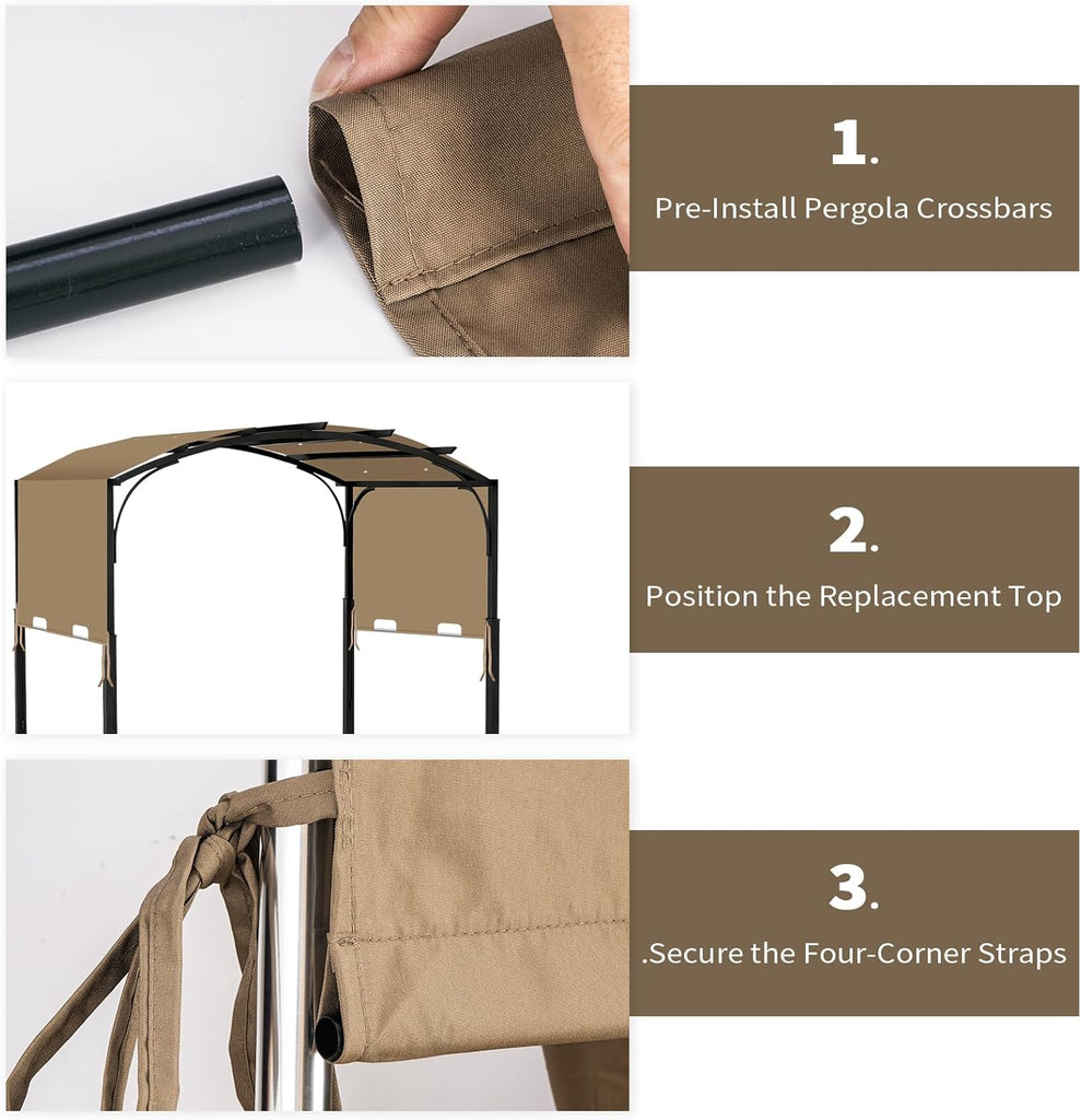 85"x 208" Universal Pergola Shade Cover, Garden Shade Replac - Image 5