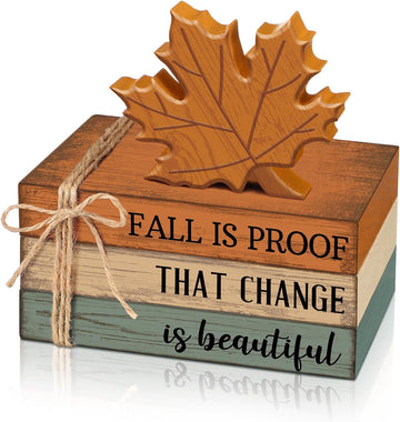 Fall Decoration Wooden Maple Leaf Decor - Set of 4