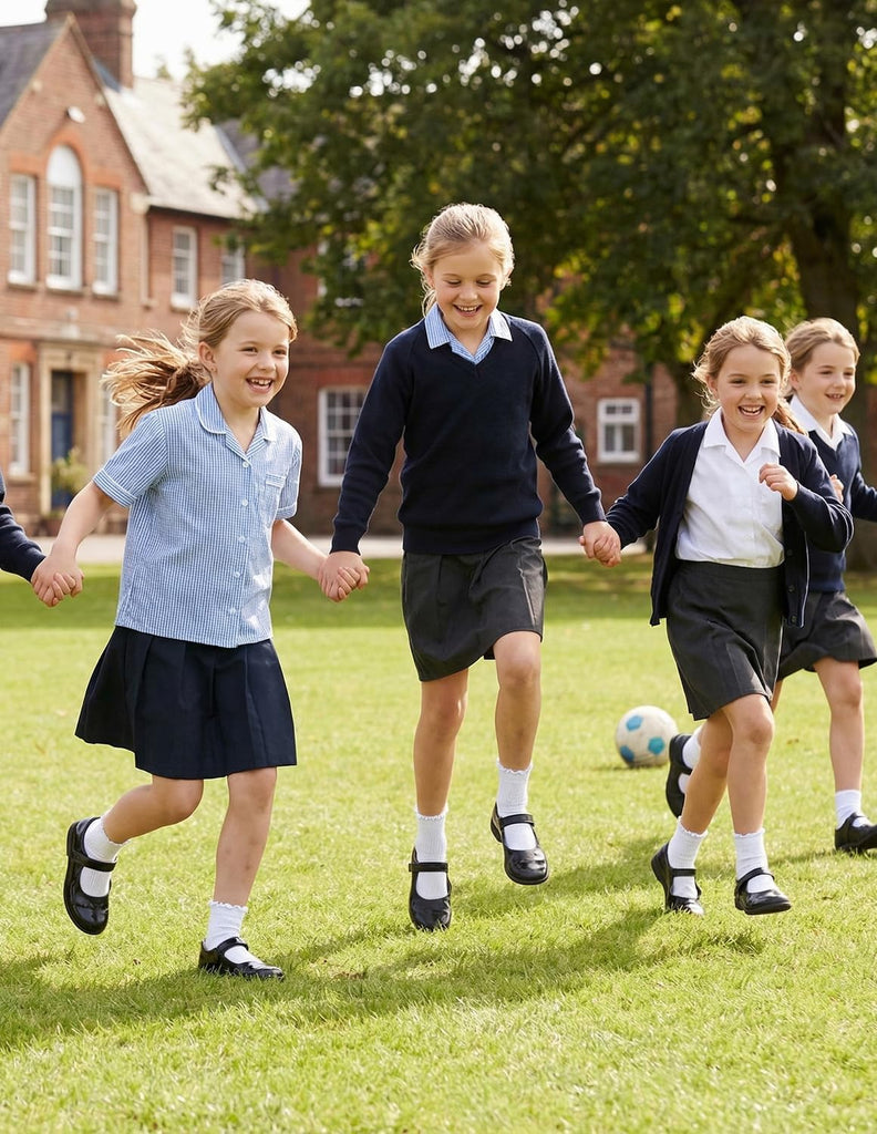 6 Pairs Girls Socks Ruffle Cotton School Uniform Kids Ankle Crew