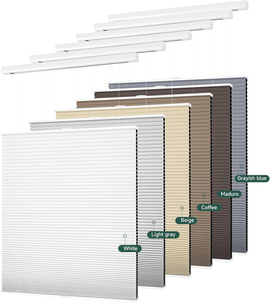 Blinds Cordless Top Down Bottom Up Blackout Cellular Shade for Window (Light Grey, 33.5X72)