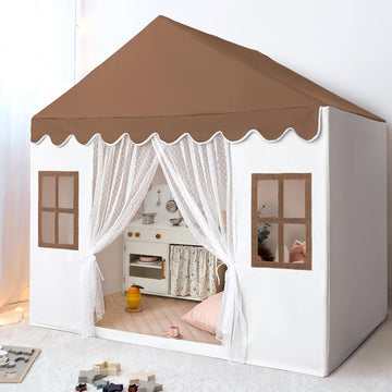 Kids Play Tent with Mat, Large Playhouse Play Tent Indoor for Girls Boys