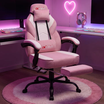 Video Gaming Chair for Adults, Computer Chair with Footrest and Ergonomic High Back, Big and Tall Gamer Chair with