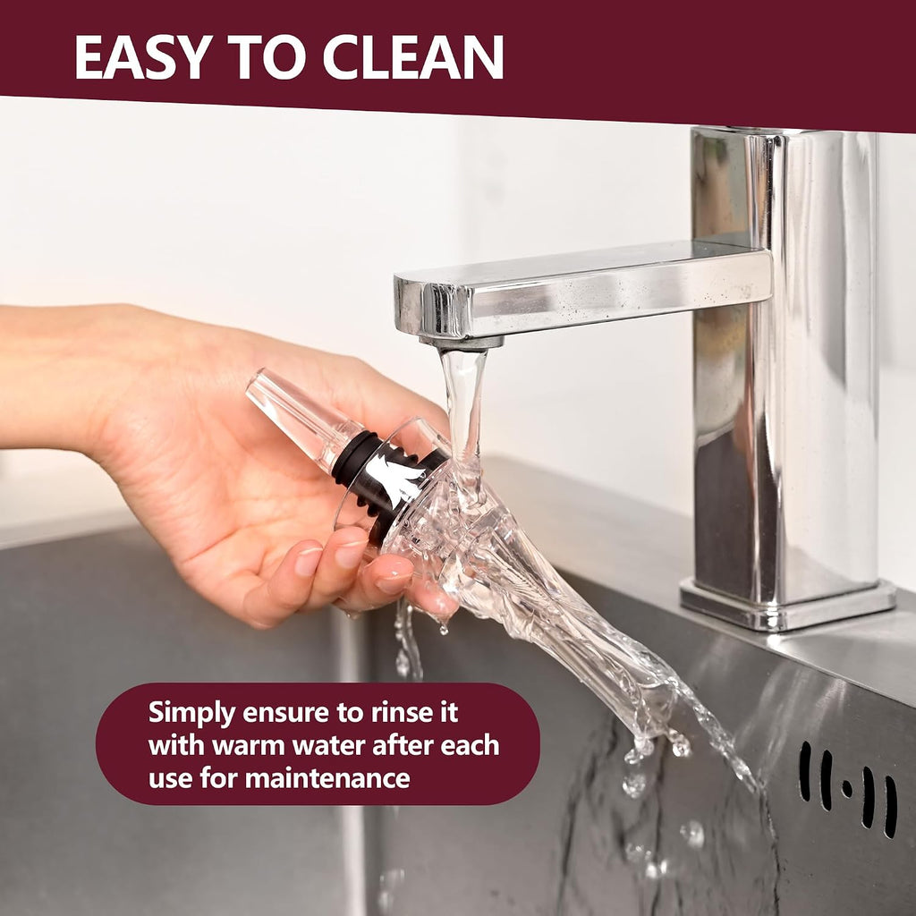 Wine Aerator Pourer Spout Diffuser - Wine Decanter with Aerator Attaches to Wine Bottle for Enhanced Flavor | Premium - Set of 2