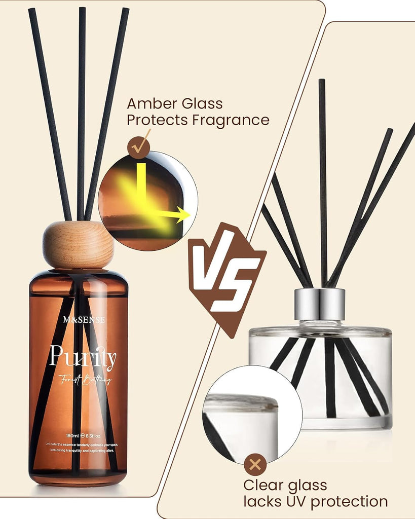 Reed Diffuser Set, Bamboo, 6.3 oz Natural Essential Oil