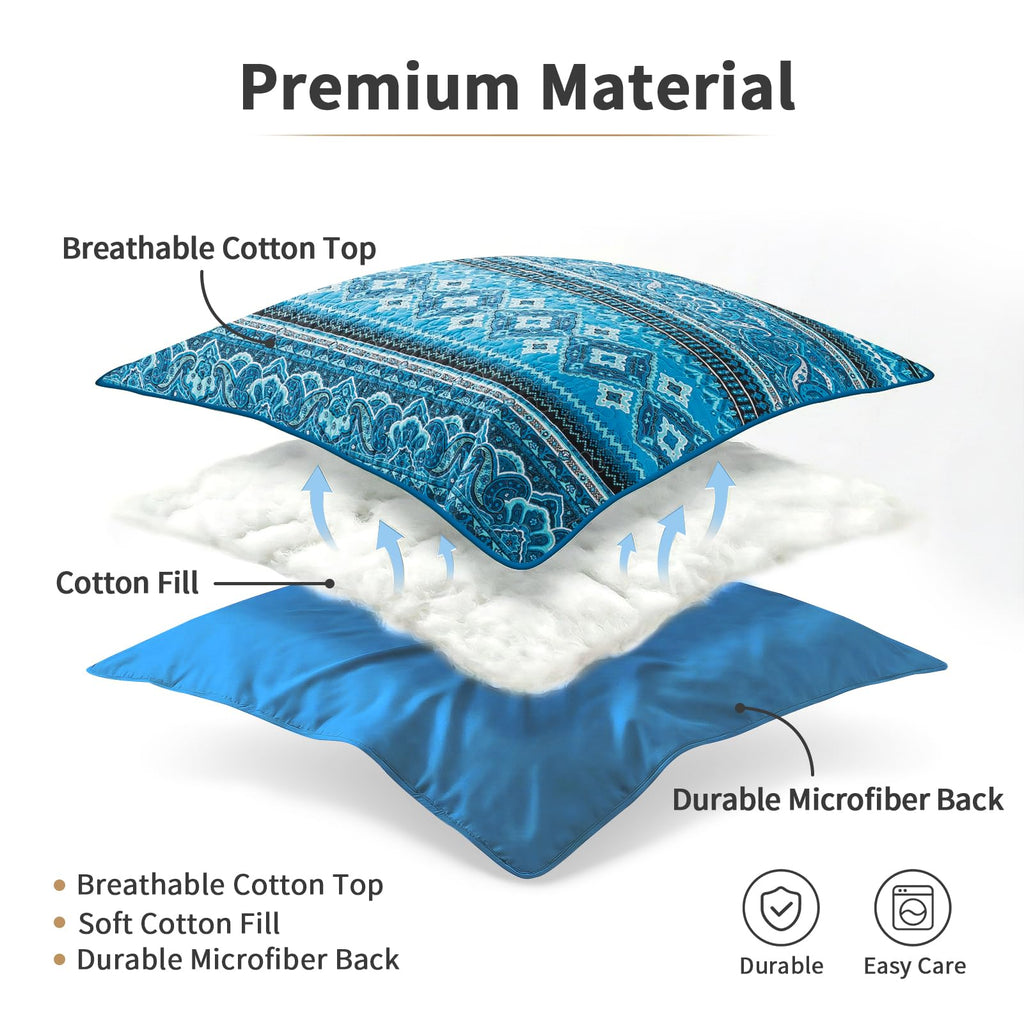 Cotton Quilts, 3 Pieces Quilt Bedding Set