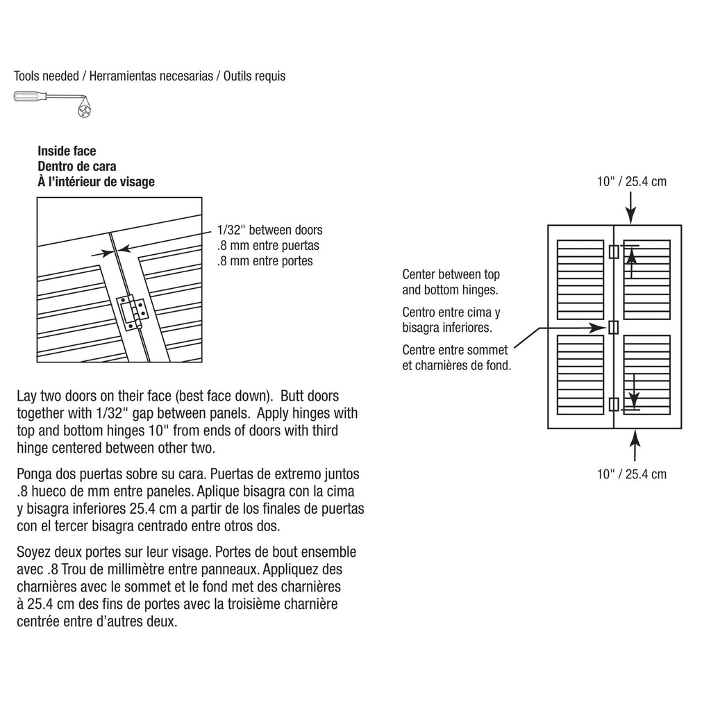 N 72737 Bi-Fold Door Non-Mortise Hinge, Bronze (Single Pack)