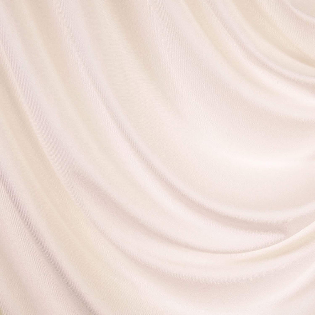 Rayon Jersey Spandex - 4 Way Stretch - 58/60" Inches (150 CM) Wide - Medium to Heavy Fabric 240gsm - Ivory, 1