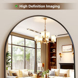 56"x21" Arched Full Length Mirror Floor Mirrors with Aluminum Alloy Frame Free-Standing Wall Mounted Floor Mirrors or