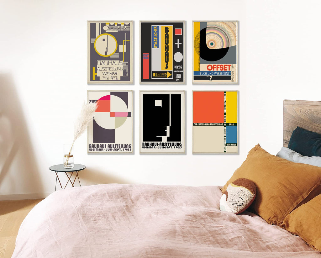 Bauhaus Aesthetic Room Décor - Abstract Wall Art Bauhaus (8 x 10)