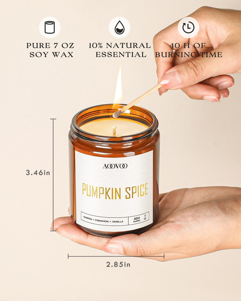 Fall Scented Candles - 6 PC Soy Candle, 42 oz