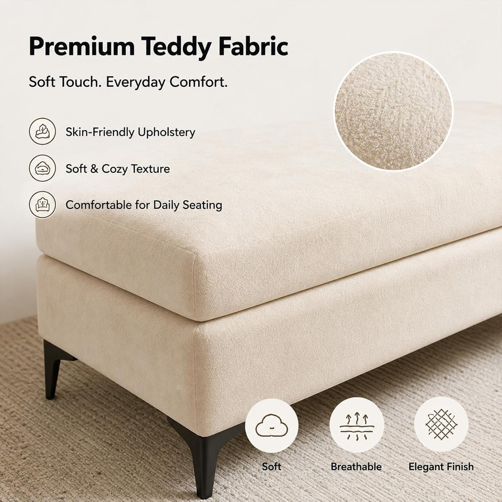 Storage Bench with Storage, Upholstered Storage Ottoman Bench,Chest Storage | Bedroom Bench for End of Bed, Entryway