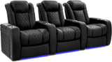 Tuscany Home Theater Seating Semi-Aniline Italian Nappa 20000 Leather Ultimate Luxury Heat & Ventilation Power