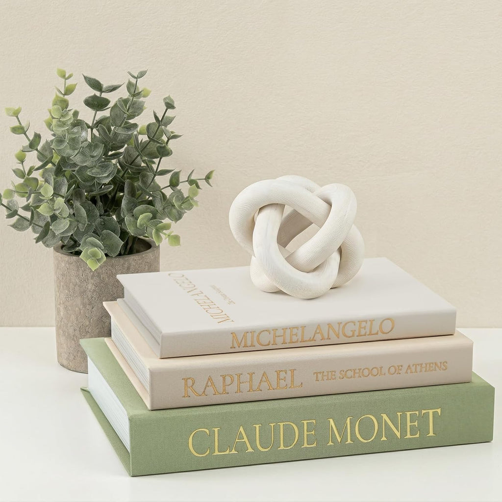 Sage Green Faux Book Box Set of 3 - Linen Decorative Books for Shelves, Fake Books for Decoration with Secret