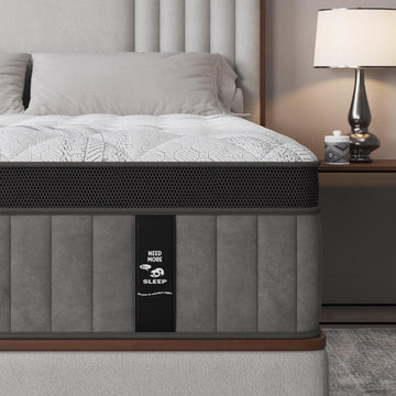 King Size Mattress,14 Inch - Medium Firm Hybrid Mattress with Memory Foam & Pocket Springs,Extra Back & Lumbar