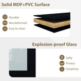48x80 Sliding Closet Door, 5-Panels Preassembled Frosted Glass Door Panel with Hardware Kits & Match