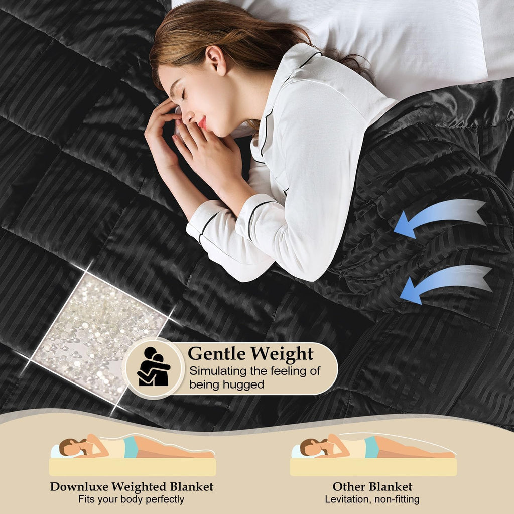 Weighted Blanket Queen Size, 15 lb Weighted Blanket with Glass Beads for All Season, Machine Washable Heavy Blanket