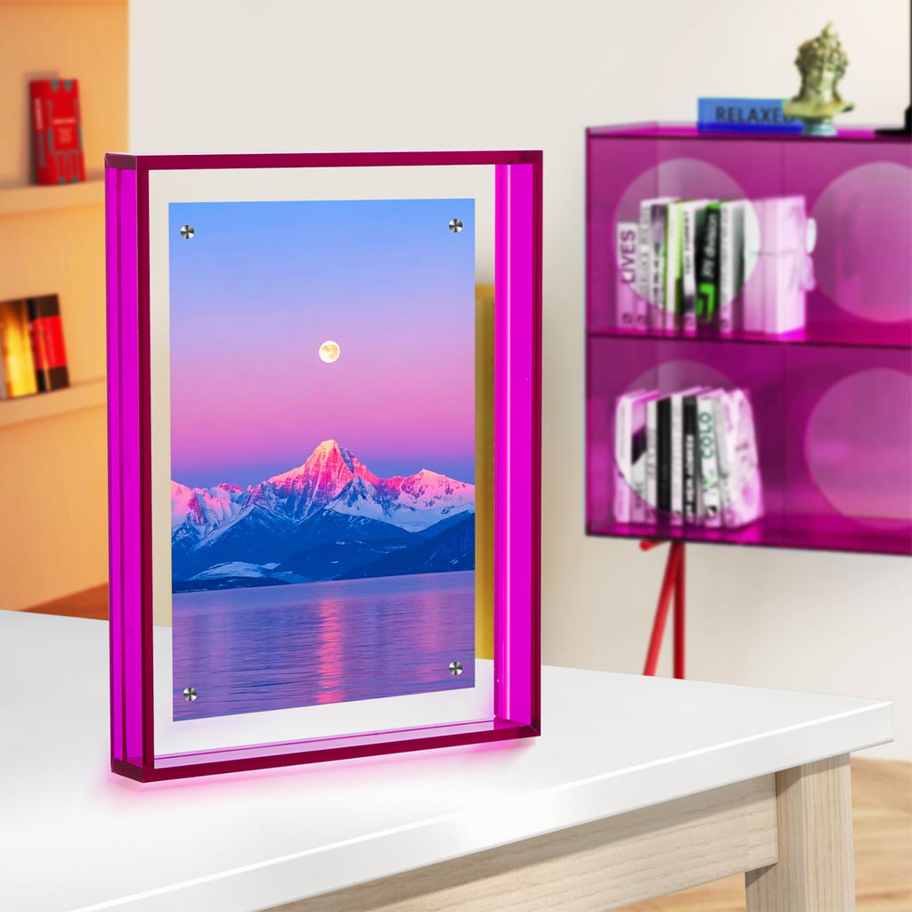 5x7 Picture Frame Acrylic Magnetic Wall Mounting/Self Standing Frame