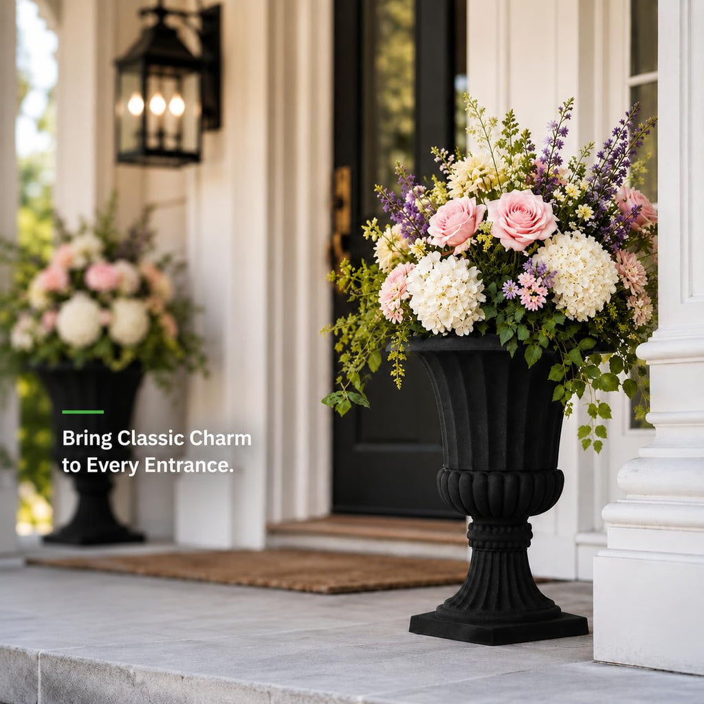 22" Urn Planter | Weathered Grey