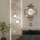 Aero Snail Retro Wall Clock with Pendulum, European Victoria Mid Century Style