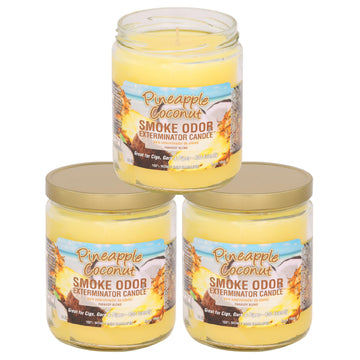 13 oz Jar Candles Pineapple & Coconut, (3)