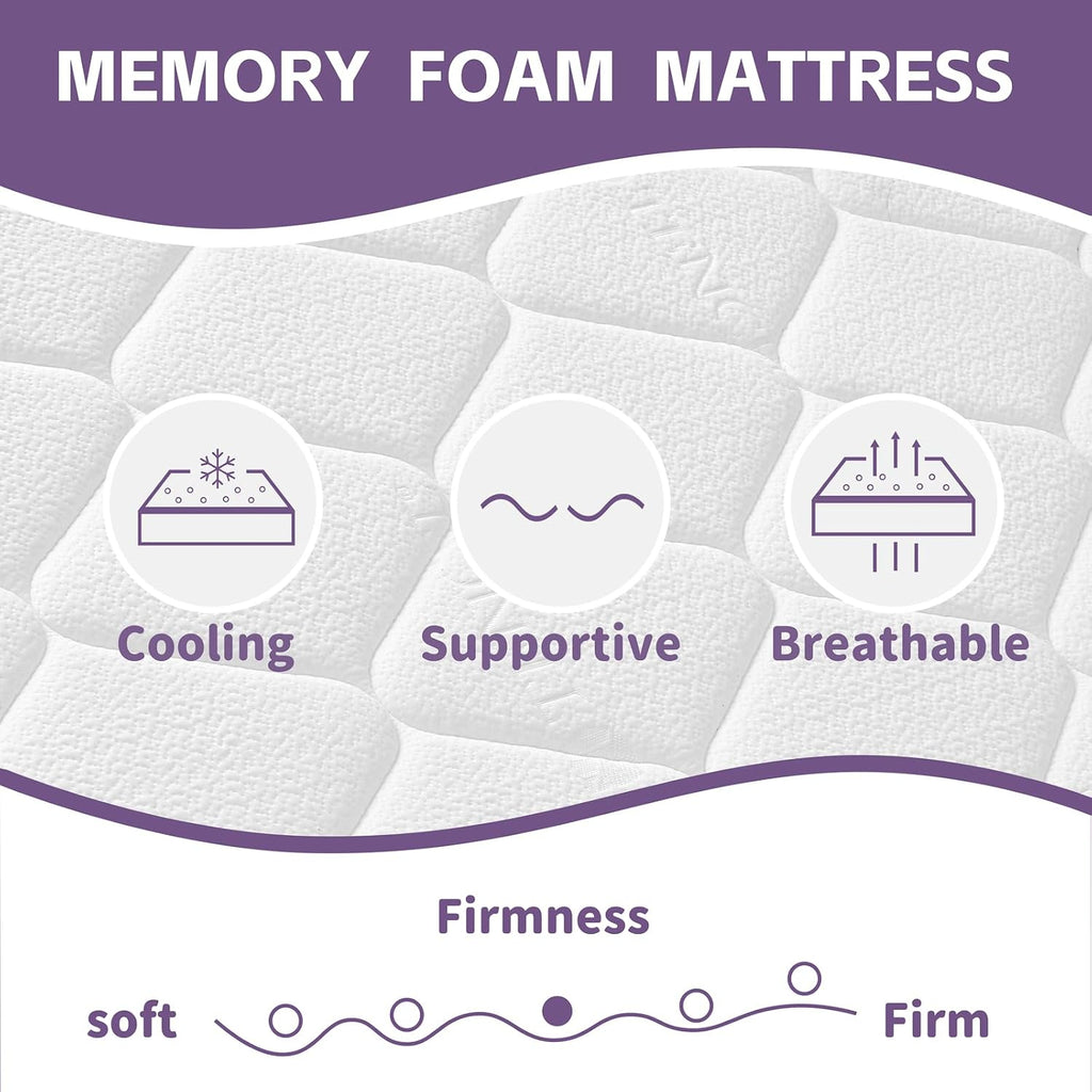 Queen Mattress, 12 Inch Cooling Hybrid Queen Mattress in a Box, Medium Firm with Gel Memory Foam & Individual Pocket