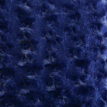 Navy Blue Minky Rosebud Fabric, 60" Inches Wide - Sold By The Yard (FB)