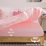 A Nice Night Rainbow Stripes & Bows Bedding Set,Ruffle 6 Piece Bed in a Bag Matching Sheet Set,Princess Style Chic Bow