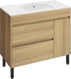 36" Freestanding Bathroom Vanity with Sink - Spacious Vanity Cabinet with Storage