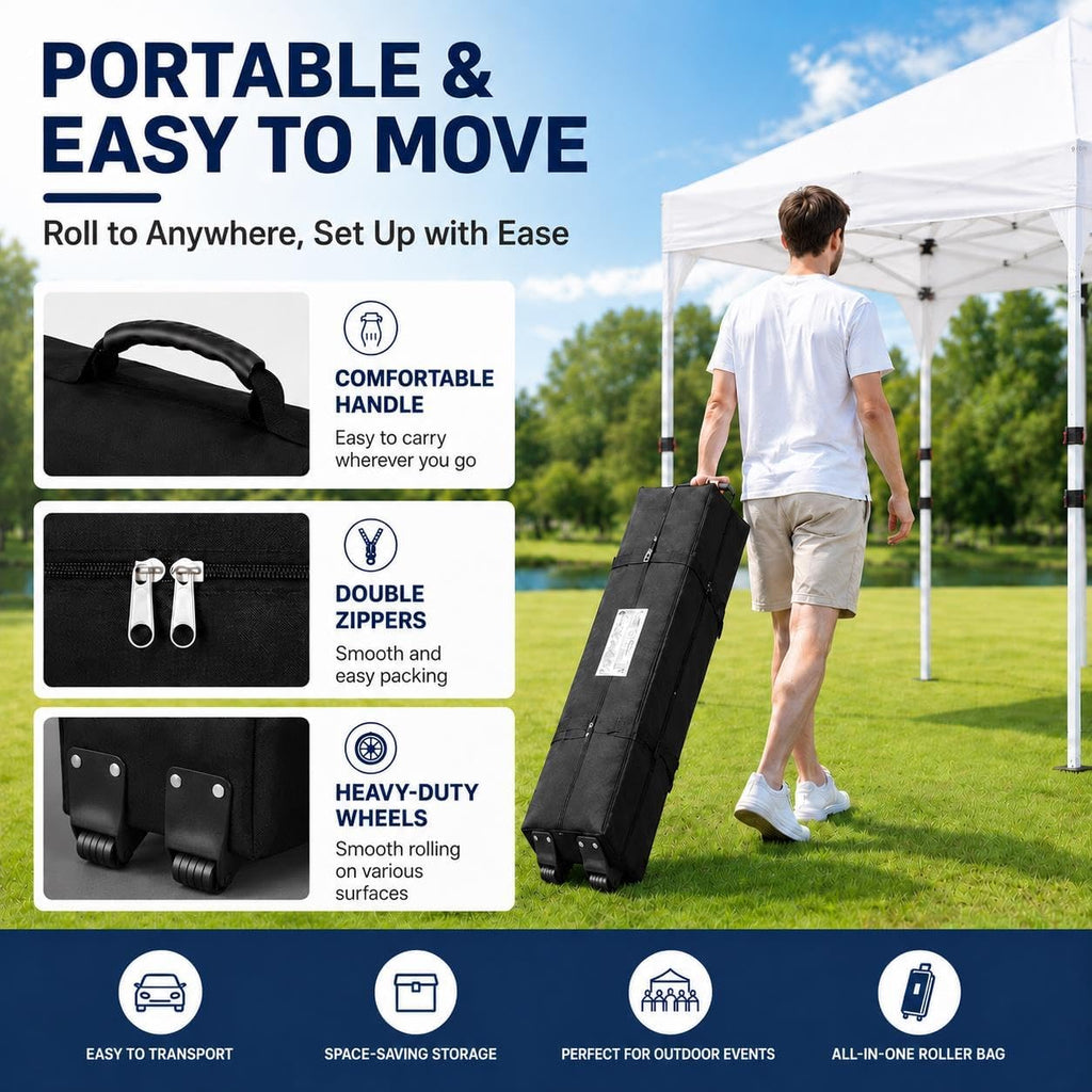 10x10 Pop Up Canopy Tent, Easy Set-Up Commercial Gazebo - White
