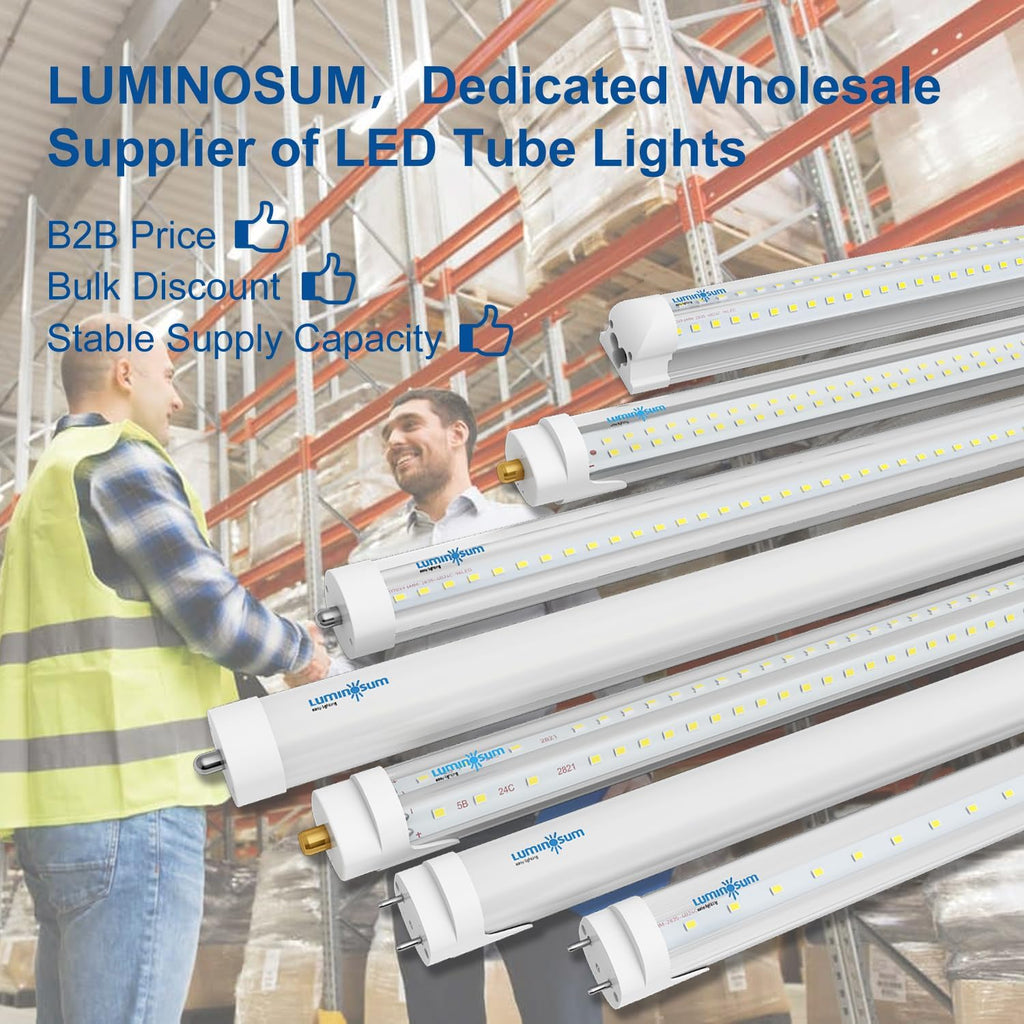 T8 LED Bulbs 4 Foot 18W, Film Coating Glass Tube, 5000K 10 Pack