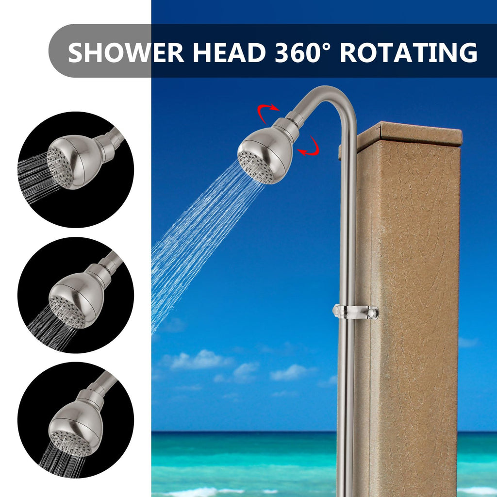 Outdoor Shower Kit,Outside Shower with Single Handle,Brushed Nickel