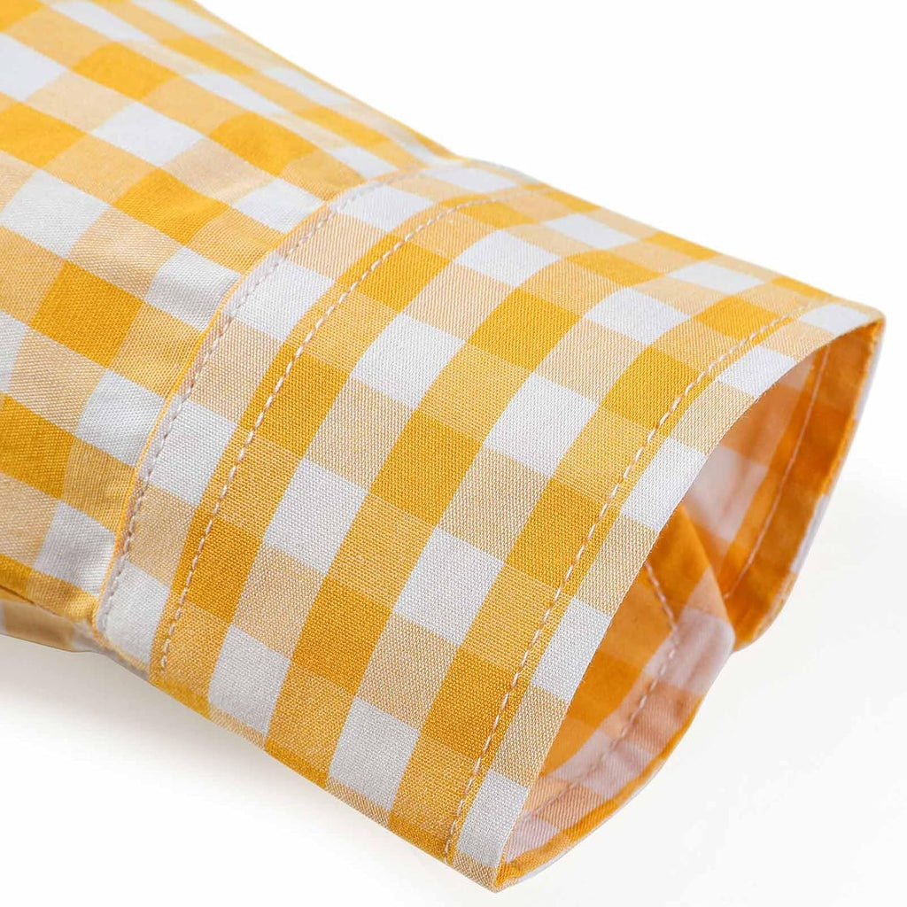 Boys' Dress Shirt Long Sleeve Plaid Button Down Poplin Shirts