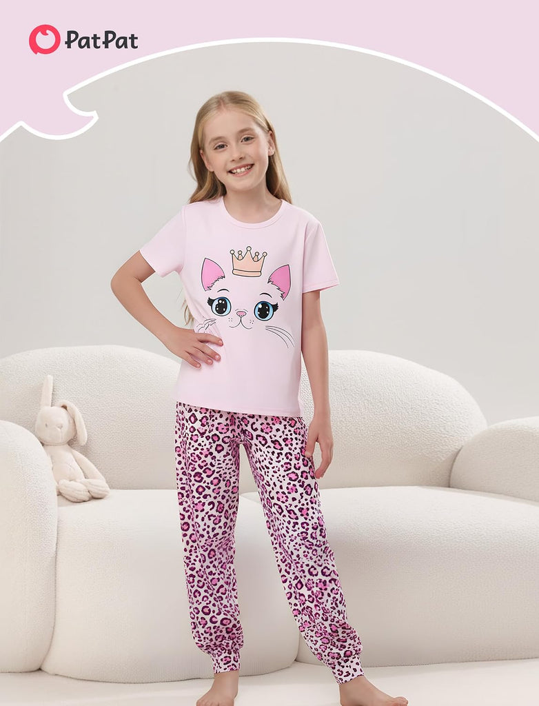 Girls Pajamas Set Kids 2 Piece Sleepwear Comfortable PJs