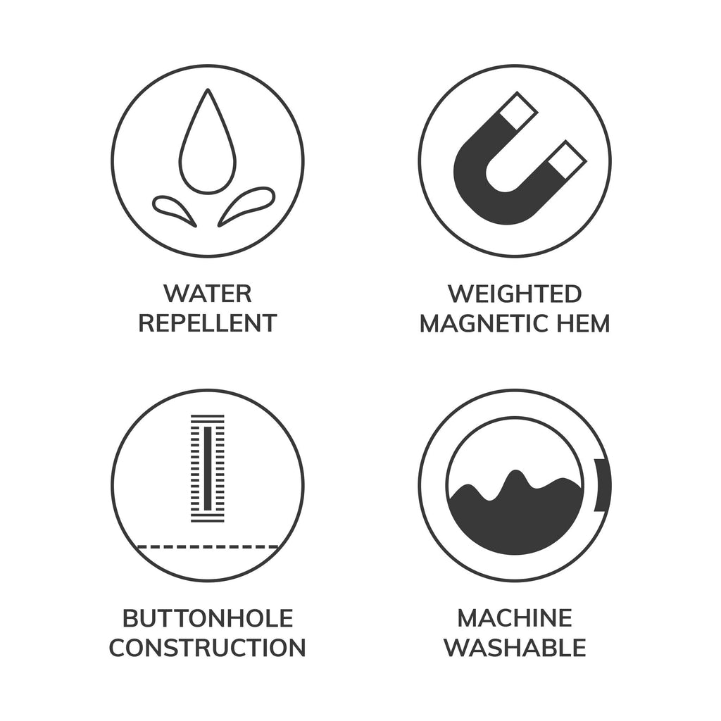 Water Repellent Shower Curtain Liner, Soft Microfiber Fabric Shower Liner or Curtain, Bone Colored, Machine