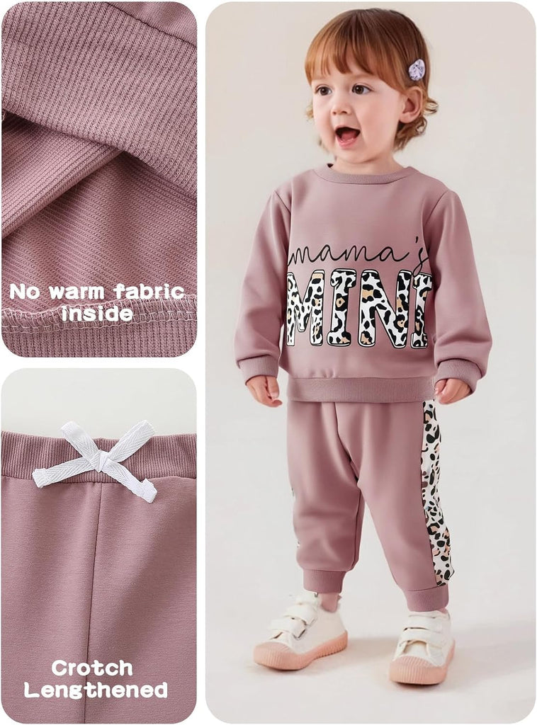 Toddler Baby Girl Clothes Fall Winter Sweatshirt Pants Outfits Set