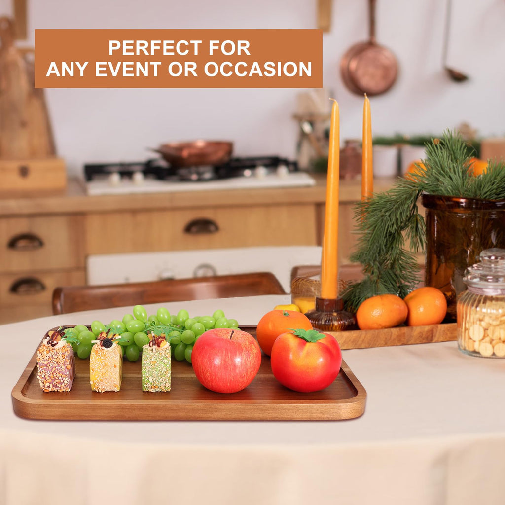 Large Wooden Tray for Party Food Charcuterie Boards Wood Serving Platters
