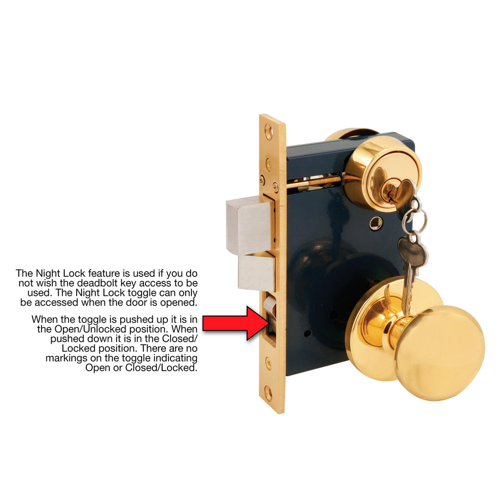 SE 27580 2-1/2 in. Backset, Entrance Mortise Lockset, Wrought Solid Brass, Right Handed (Single Pack)