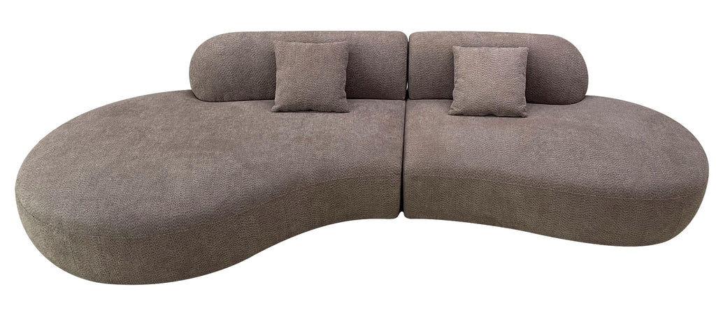 135"Cloud Sofas, Modern Curved Modular Sofa, Boucle Sectional Couches, Oversized Armless Lounge Sofa, Cozy Teddy